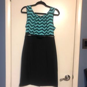 Black and teal Dress